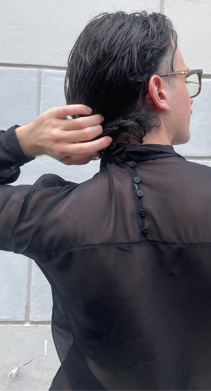 Chemise transparente avec lavallière — photo 1